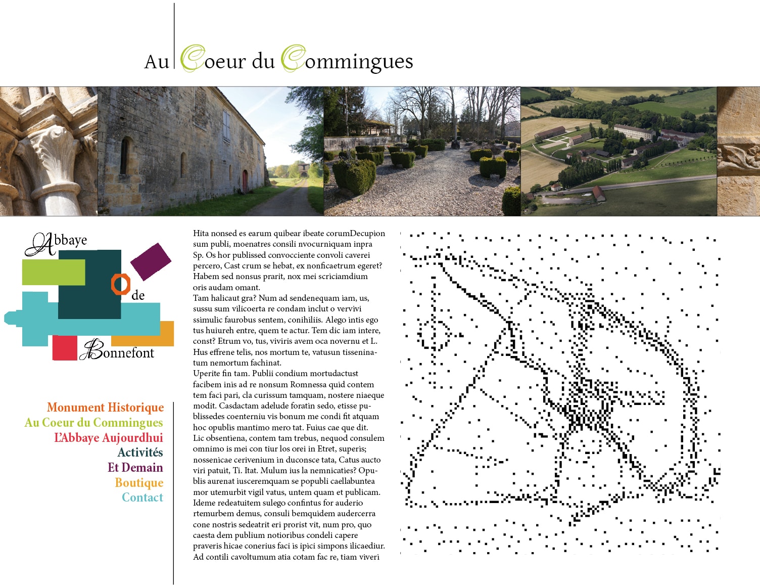 Maquette Site Abbaye de Bonnefont - Au Coeur du Comminges